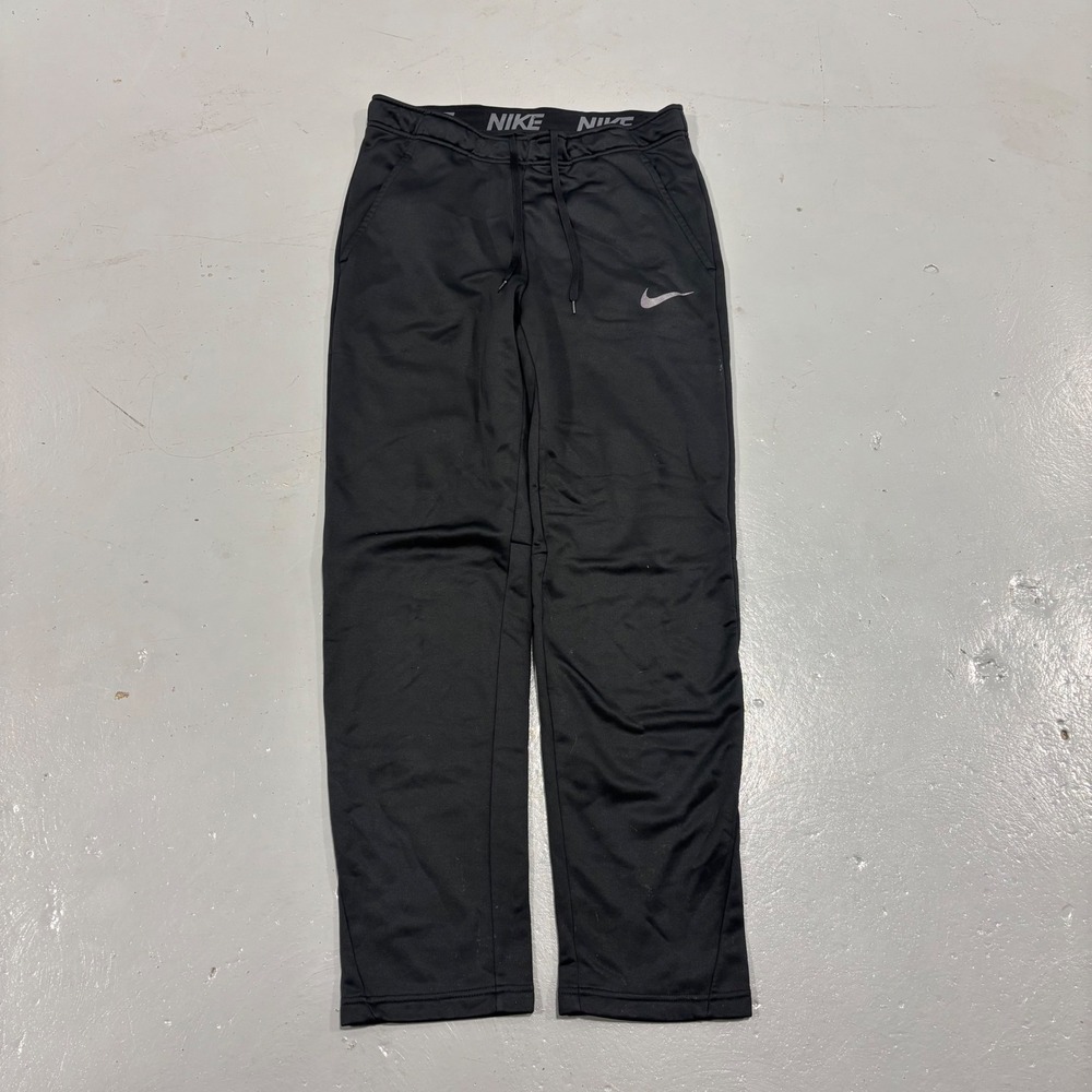Nike Dri-FIT Mens Training Pants Black Fleece Lined Straight Leg Size M
